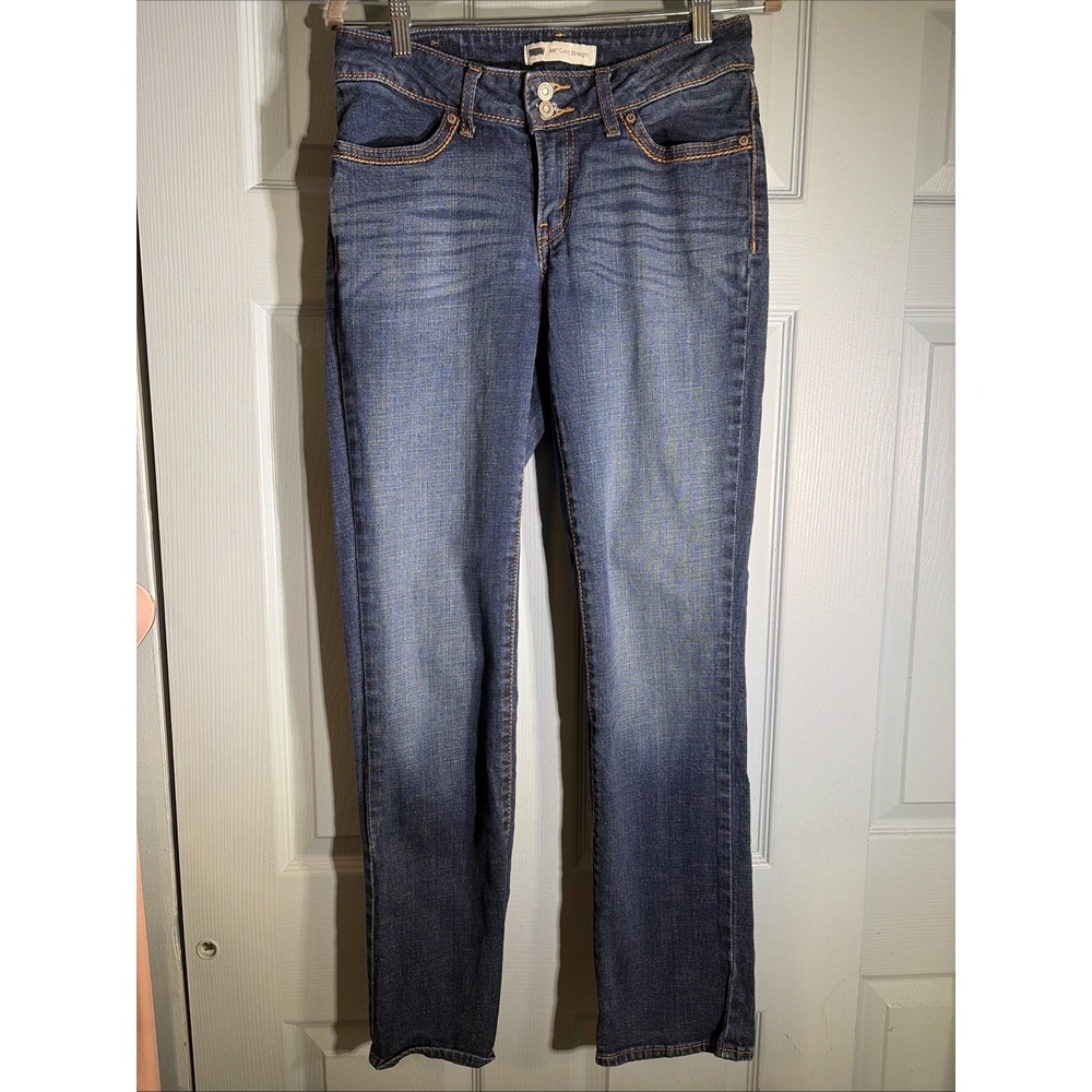Levi's 529 Curvy Straight Mid Rise Stretch Jeans Size 6M. Inseam 31".